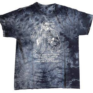 Philly Slime, Heavy, Destroy Your TV Phone Laptop Black Tie Dyed T Shirt Size L